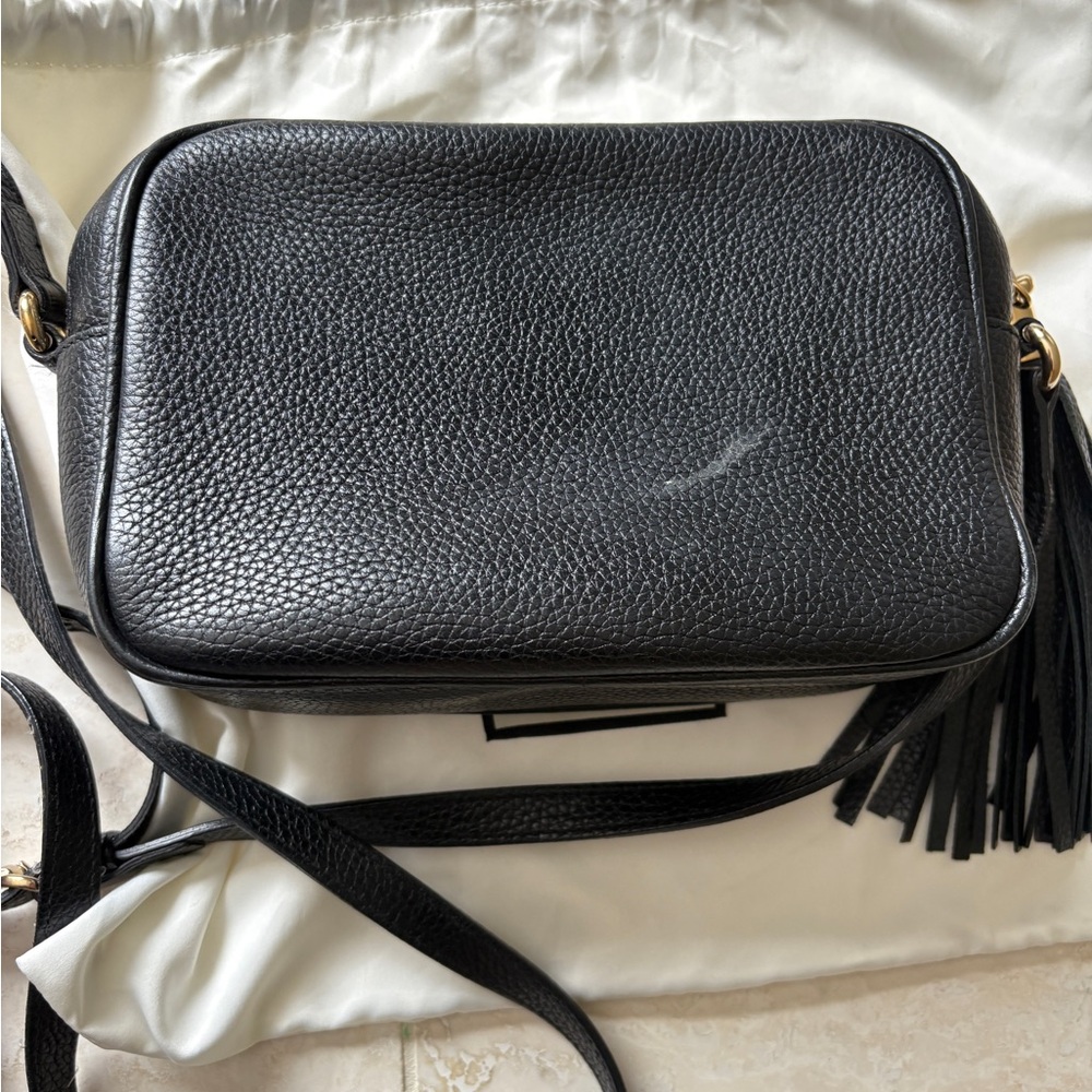 Gucci Black Pebbled Leather Disco Crossbody Bag - Picture 4 of 6